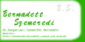 bernadett szemeredi business card